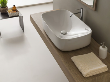 MOON - Countertop rectangular ceramic washbasin by Scarabeo Ceramiche - view 2